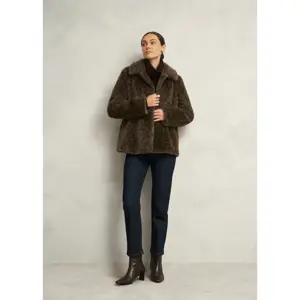 Hobbs London Dania Leopard Faux Fur Coat